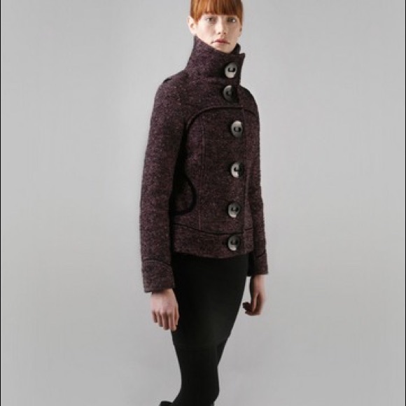 Soia & Kyo Teo pea purple blk trim, large buttons - Picture 5 of 9